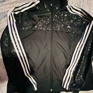 Adidas Black Jacket with White Accents